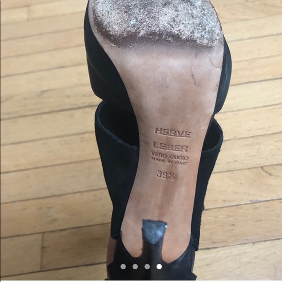 Real Herve Leger Black Heals Size 39.5 - Picture 4 of 4